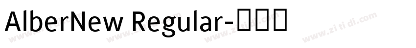 AlberNew Regular字体转换